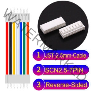 JST 2.5mm SCN2.5 7Pin Reverse-Side-Head Cable