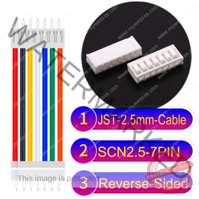 JST 2.5mm SCN2.5 7Pin Reverse-Side-Head Cable