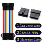 JST 2.5mm SM2.54 7Pin Male Female Extension Cable