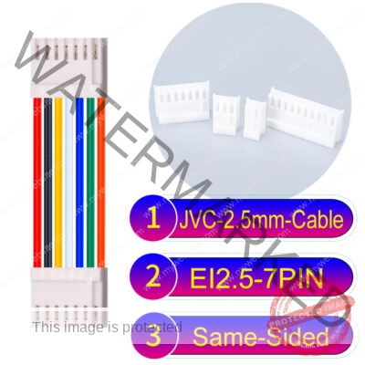 JVC 2.5mm 7-Pin Same-Side-Head 22AWG PVC Cable