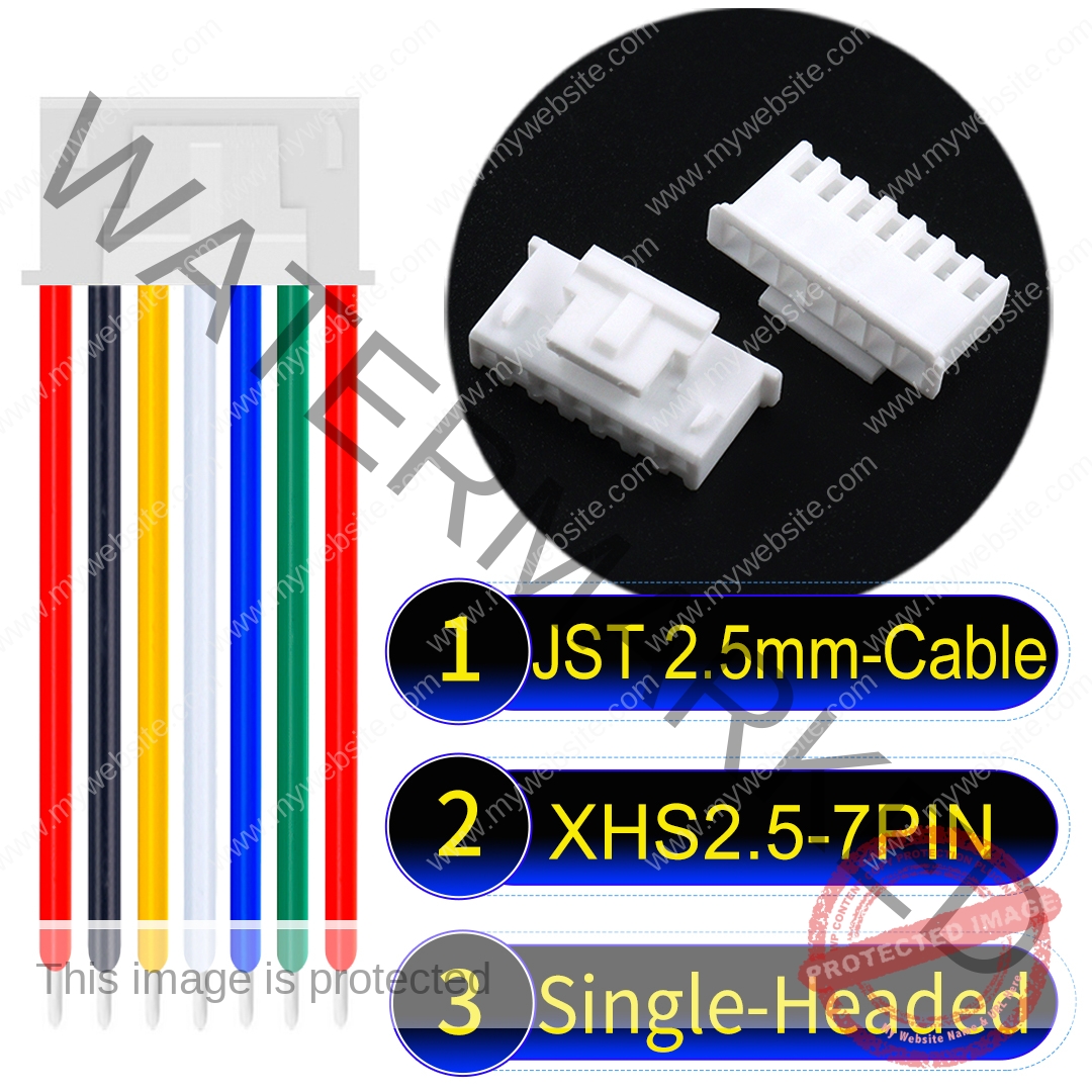 JST XHS2.5 with Belt Lock 7Pin Single-Headed Cable