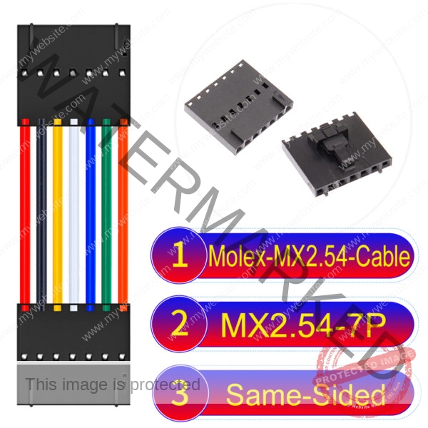 Molex 2.54mm MX2.54 7Pin Same-Side-Head Cable