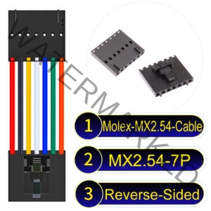 Molex 2.54mm MX2.54 7Pin Reverse-Side-Head Cable