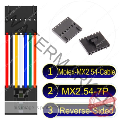 Molex 2.54mm MX2.54 7Pin Reverse-Side-Head Cable