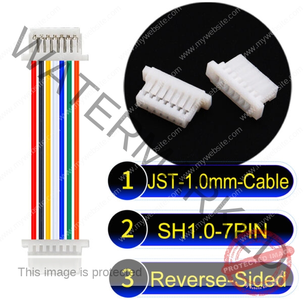 JST SH1.0 7Pin Reverse-Side-Head Cable