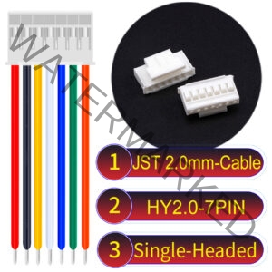 JST HY2.0mm 7-Pin Single-Headed 22AWG PVC Cable