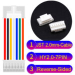 JST HY2.0mm 7-Pin Reverse-Side-Head 22AWG PVC Cable