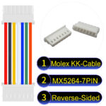 Molex KK 2.54mm MX5264 7Pin Reverse-Side-Head Cable