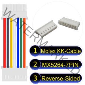 Molex KK 2.54mm MX5264 7Pin Reverse-Side-Head Cable