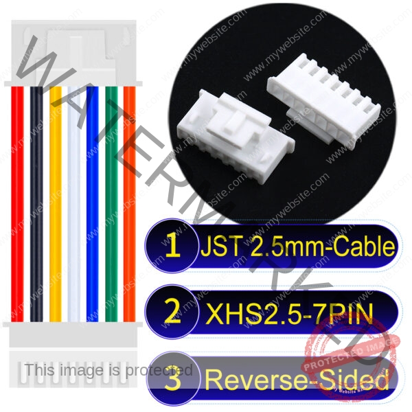 JST XHS2.5 with Belt Lock 7Pin Reverse-Side-Head Cable