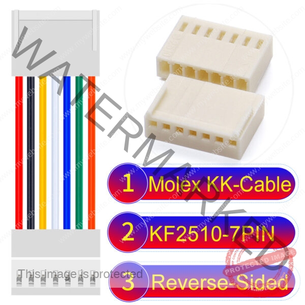 Molex KK-Cable KF2510 7-Pin Reverse-Side-Head PVC Cable