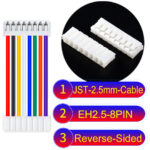 JST EH2.5 8-Pin Reverse-Side-Head 2.5mm PVC Cable