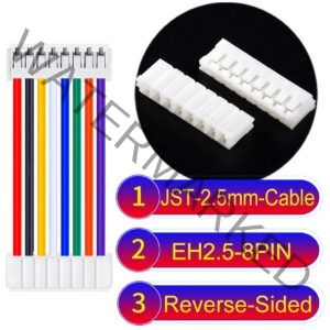 JST EH2.5 8-Pin Reverse-Side-Head 2.5mm PVC Cable