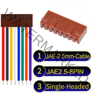 JAE 2.5mm 8-Pin Single-Headed 22AWG PVC Cable