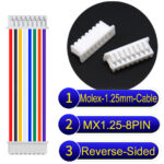 Molex MX1.25mm Picoblade 8-Pin Reverse-Side-Head 28AWG UL1571 Cable