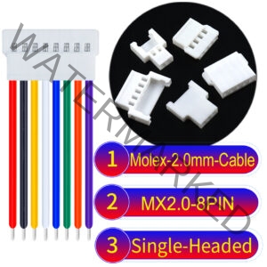 Molex MX2.0mm 8-Pin Male Single-Headed Cable