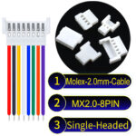 Molex MX2.0mm 8-Pin Female Single-Headed Cable