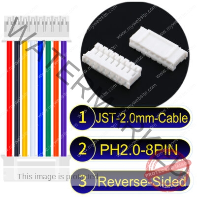 JST 2.0mm PH2.0 8Pin Reverse-Side-Head Cable