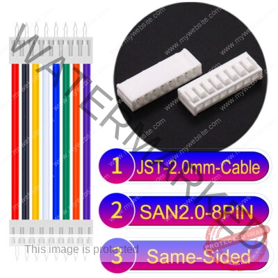 JST 2.0mm SAN2.0 8Pin Same-Side-Head Cable