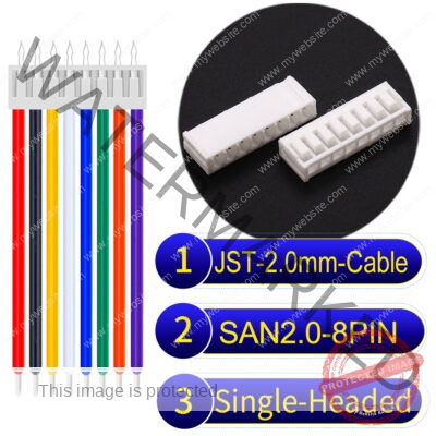 JST 2.0mm SAN2.0 8Pin Single-Headed Cable