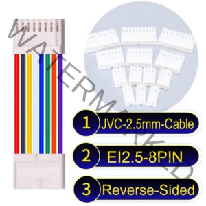 JVC 2.5mm 8-Pin Reverse-Side-Head 22AWG PVC Cable