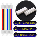 JST 2.5mm SCN2.5 8Pin Same-Side-Head Cable