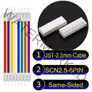 JST 2.5mm SCN2.5 8Pin Same-Side-Head Cable