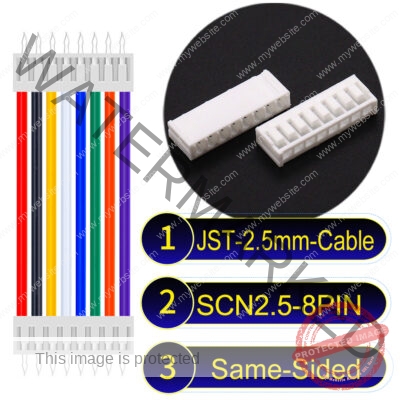 JST 2.5mm SCN2.5 8Pin Same-Side-Head Cable