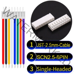 JST 2.5mm SCN2.5 8Pin Single-Headed Cable