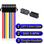 JST 2.5mm SM2.54 8Pin Single-Headed Cable