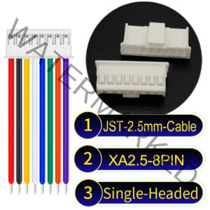 JST 2.5mm XA 8Pin Single-Headed Cable