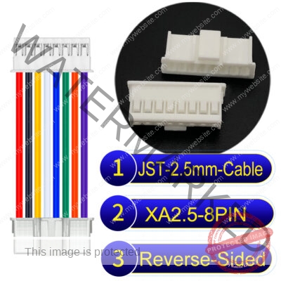 JST 2.5mm XA 8Pin Reverse-Side-Head Cable