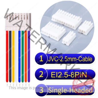 JVC 2.5mm 8-Pin Single-Headed 22AWG PVC Cable