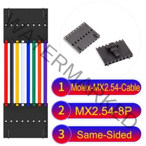 Molex 2.54mm MX2.54 8Pin Same-Side-Head Cable