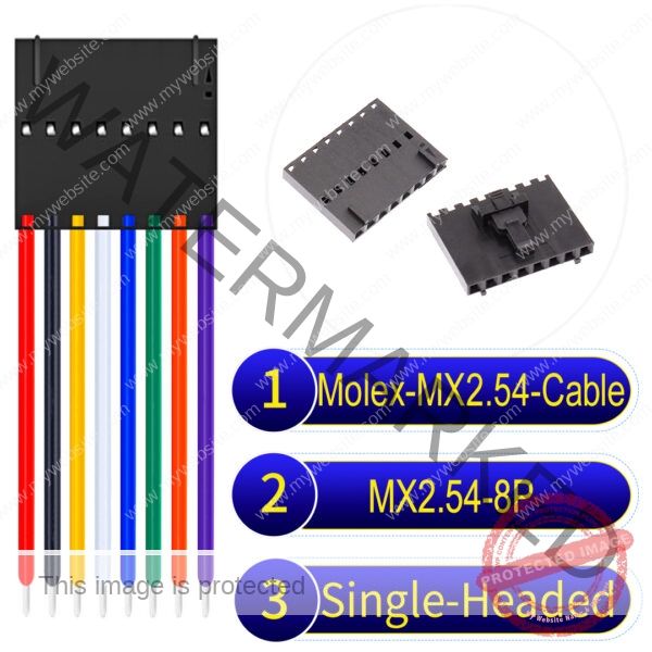 Molex 2.54mm MX2.54 8Pin Single-Headed Cable