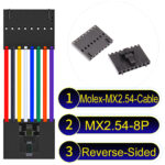 Molex 2.54mm MX2.54 8Pin Reverse-Side-Head Cable