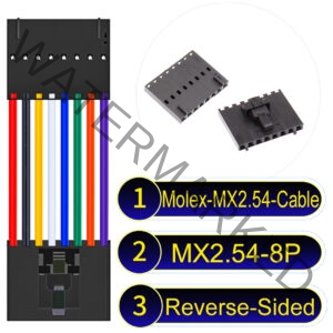 Molex 2.54mm MX2.54 8Pin Reverse-Side-Head Cable