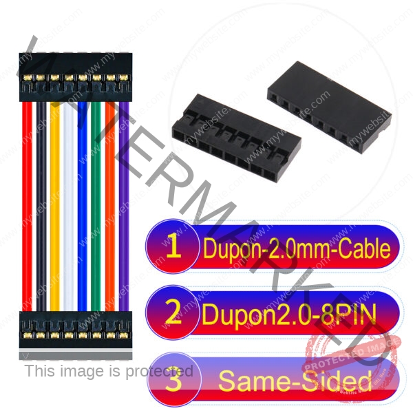 Dupont 2.0mm 8Pin Same-Side-Head Cable