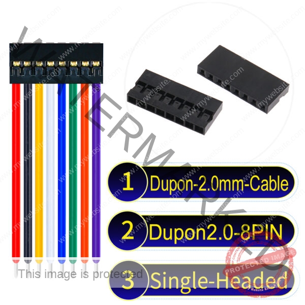 Dupont 2.0mm 8Pin Single-Headed Cable