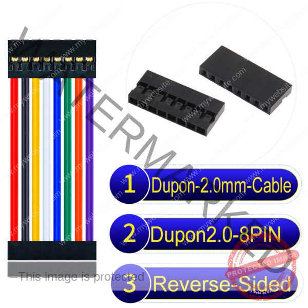 Dupont 2.0mm 8Pin Reverse-Side-Head Cable