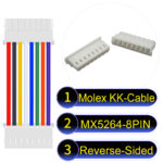 Molex KK 2.54mm MX5264 8Pin Reverse-Side-Head Cable