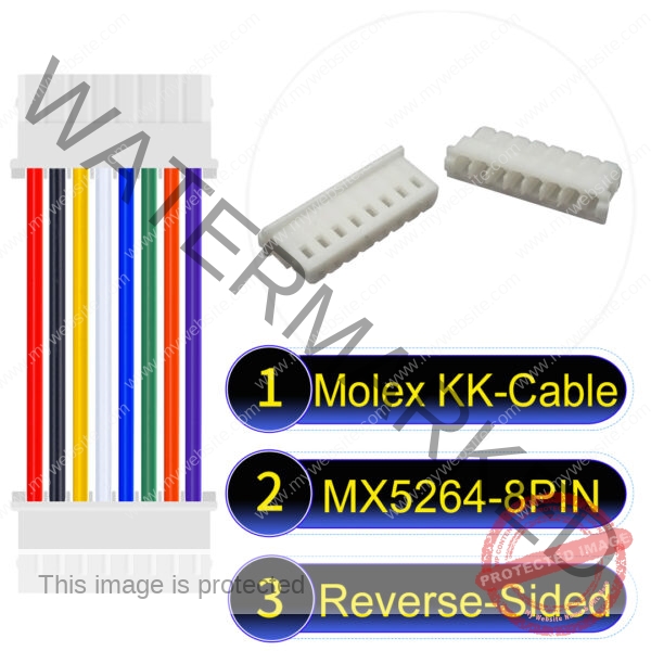 Molex KK 2.54mm MX5264 8Pin Reverse-Side-Head Cable