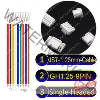 JST GH1.25mm 9-Pin Single-Headed 28AWG PVC Cable