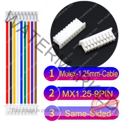 Molex MX1.25mm Picoblade 9-Pin Same-Side-Head 28AWG UL1571 Cable