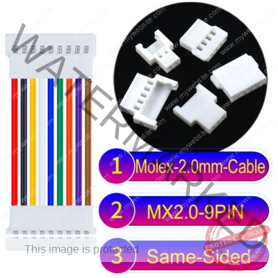 Molex MX2.0mm 9-Pin Male Same-Side-Head Cable