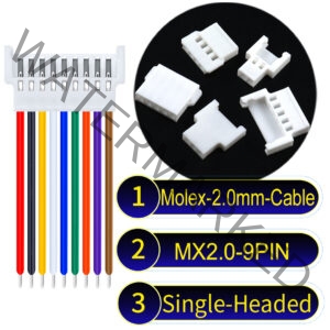 Molex MX2.0mm 9-Pin Female Single-Headed Cable