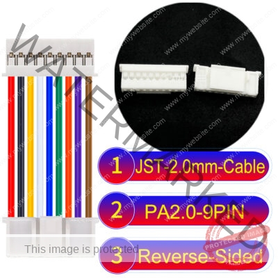 JST PA2.0 9Pin Reverse-Side-Head Cable