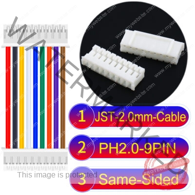 JST 2.0mm PH2.0 9Pin Same-Side-Head Cable