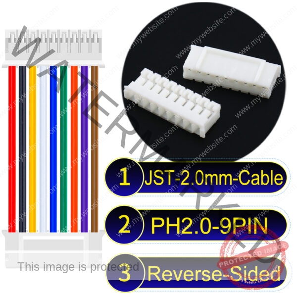 JST 2.0mm PH2.0 9Pin Reverse-Side-Head Cable