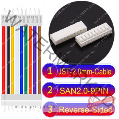 JST 2.0mm SAN2.0 9Pin Reverse-Side-Head Cable